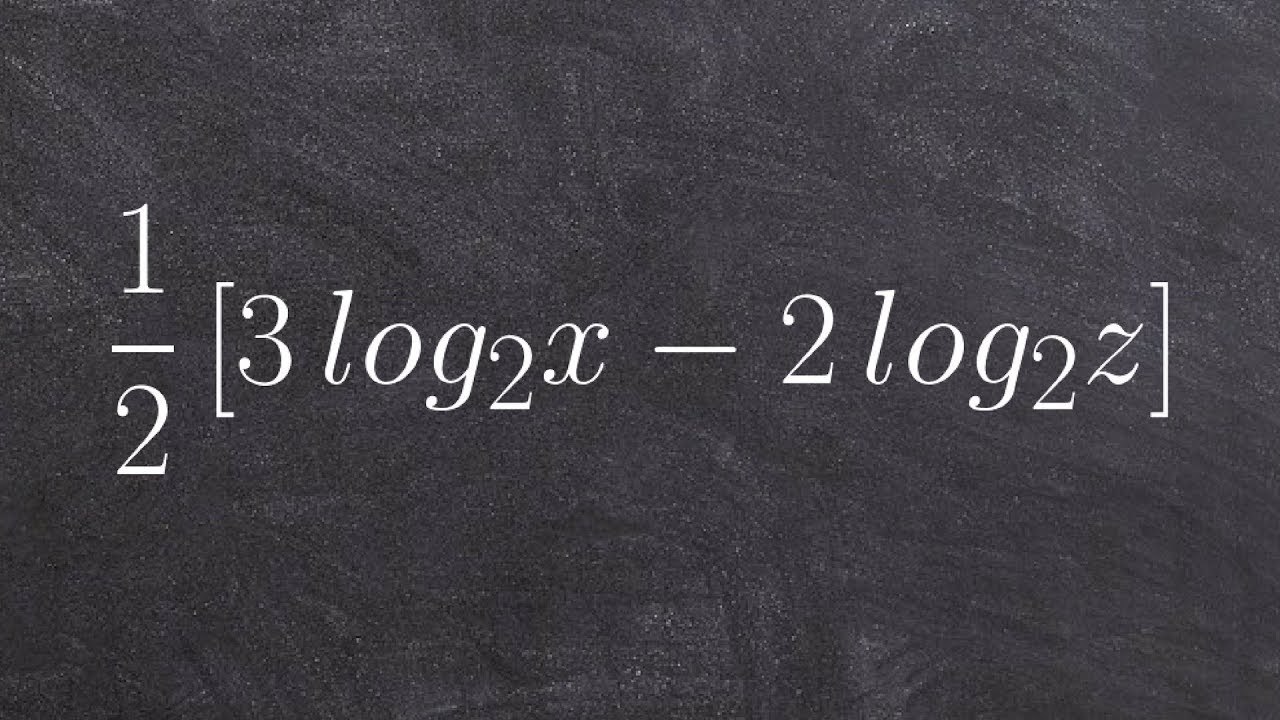 Condensing logarithmic expressions Maths